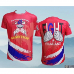Muay Thai T-s&auml;rk Kickboxing 3D Prindi UV Kaitse Vintage Treening Kiiresti Kuivav Mehed Naised Unisex L&uuml;hike Varrukas &Uuml;mmargune Kaelus MMA Segatud V&otilde;itluskunst M