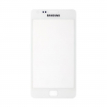 Vitre &eacute;cran de fa&ccedil;ade blanche + adh&eacute;sif pour Samsung Galaxy S2 I9100 valge