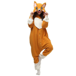 Naljakas Ahv Karu Kass Kombinesoon Onesie T&auml;iskasvanutele Koomiks Kigurumi Pidžaama Halloweeni jaoks Kombinesoonid Pijama Naised Mehed Cosplay Kost&uuml;&uuml;m M brown