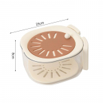 1 tk kokkupandav &auml;ravoolukorv puu- ja juurviljade &uuml;ldk&ouml;&ouml;gi j&auml;relej&auml;&auml;nud kraanikausi kurn kraanikausi kolmnurkne plastikust veefiltri riiul 1PCS pruun