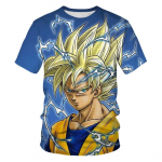 Anime Dragon Ball Son Goku 3D Prindiga Laste T-s&auml;rk Suvine vabaaja T-s&auml;rk Poiss T&uuml;druk Unisex Laster&otilde;ivad T-s&auml;rk Topid 2XL