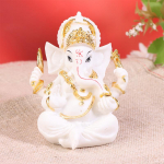 Ganeshi hindu elevant edujumal kuju vesi klaasvaigust kujuke elevant jumal, kaunistus kodu t&ouml;&ouml;laua kaunistustarvikud valge