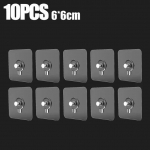 Isekleepuv konks, tugevalt liimitav pildiraami naelad, konksud, l&auml;bipaistvad &otilde;mblusteta seinariided, rippuv kella seinakleebise hoidik about 6x6cm