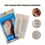 40pcsColored diamonds + silver diamonds Auriculotherapy Tools for Stress Relief & Detox, TCM Home Therapy