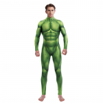 Cosplay kost&uuml;&uuml;m Halloween Karneval Purim Roheline lihas 3D prinditud meeste kombinesoon Spandex Zentai kehakost&uuml;&uuml;m Naistele Meestele Puhkusepeo riided S