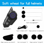Bluetooth 5.2 Motorcycle Helmet Intercom Headset Waterproof Noise Reduction 600M Wireless Moto Stereo Interphone Handsfree X15 Pro 1 Pc Hard Mic must