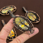 Bumblebee Jasper Copper Wire Wrap Tree Of Life Pendant 3.23 o8o95