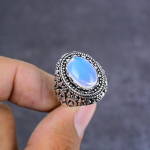 Milky Opal Handmade 925 Sterling Silver Jewelry Ring Size 10 Gift For Her d0l99