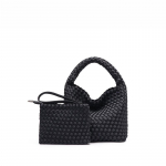 K&auml;sitsi kootud k&ouml;&ouml;giviljakorvi kott, Retro k&auml;eshoitav ema-lapsi kott, Moodne ja vabaaja &uuml;he&otilde;la crossbody naiste kott