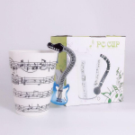 Water Cup 3D Musical Instrument Ceramic Cup 400Ml Music Note Musical Instrument Ceramic Cup Breakfast 301-400ml