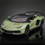 1:24 Lambo SVJ63 simulatsioonimudel sulamist automudel Metallist survevalatud m&auml;nguauto kerge heliga tagasit&otilde;mbamisfunktsioon Supersportauto poisile m&auml;nguasi s&uuml;nnip&auml;evakingitus must