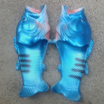 Unisex rannasussid meestele suured suurused 33-47 pere naljakad kala sussid poistele suvekingad 2024 moelava kingad mehe slaidid 13