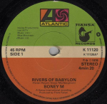 7-tolline plaat BONEY M. - Rivers Of Babylon K11120 Atlantic, Hansa 1978 UK Pop Kasutatud
