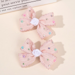 2 tk Magus Lille Vibu Juukseklamber Korea &Uuml;hev&auml;rviline Roos Rhinestone Barrettid K&uuml;lgjuukseklambrid T&uuml;drukutele Lastele Peaehted Aksessuaarid