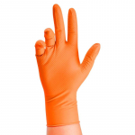100-1 tk Raskekaalulised Oranžid Nitriilsed &Uuml;hekordselt Kasutatavad Kindad Teemanttekstuuriga Haardega T&ouml;&ouml;stuslikuks ja Mehaaniku Ohutuseks M-50pcs oranž