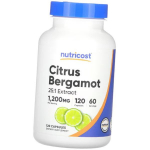 Tsitruselise bergamoti ekstrakt, Citrus Bergamot 1200, Nutricost 120 kapslit (71647022) 120caps