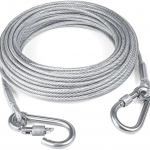 Kahe peaga koera kinnituskaabel, metallpandlaga traks, roostevabast terasest traat, roostevastane treeningkrae, v&auml;listingimustes kasutatav koerarihm Length 900cm