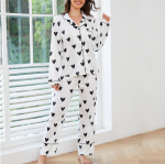 Naiste magamiskost&uuml;&uuml;mid, pikkade varrukatega s&auml;rgid, p&uuml;ksid, 2 osa, pidžaamakomplekt, s&uuml;dametr&uuml;kiga magamisruumi riietus s&uuml;gistalv vabaaja koduriided L