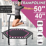 40/50'' Siseruumides H&uuml;ppematt J&otilde;usaali Fitness H&uuml;ppematt T&auml;iskasvanutele Lastele Ohutu H&uuml;ppespordi Treening 3 Tasemega Reguleeritava K&auml;epidemega 6 tk 40&lsquo;&rsquo;with handle