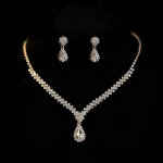 3 tk Lihtne Water Drop kaelakee k&otilde;rvar&otilde;ngaste komplektid naistele pulma pruudi ehete komplektid tarvikud kingitus