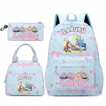 3 tk/komplekt Seljakott t&uuml;drukule kooli teismelisele &otilde;pilasele seljakott naistele seljakott l&otilde;unakottide ja pliiatsikotiga, kalasoomuste stiilis kotid