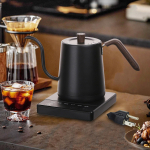 Electric Kettle Stainless Steel Multifunction for Kitchen Outdoor Restaurant black must