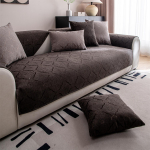 Jacquard vetth&uuml;lgav diivani diivani kate kriimustusvastane, libisemisvastane diivani katted elutoa diivani istmekatte kaitseks 70*70cm &scaron;okolaad