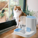 2 in 1 Automatic Pet Feeder Cat Bowl Food and Water Dispenser for Kitten Puppy