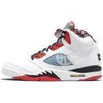Air Jordan 5 Retro Quai 54 2021 Meeste tossud Valge University-Red Must DJ7903-106 40
