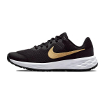 Nike Revolution 6 GS Must Metallik Kuld Laste Tennised Valge DD1096-002 36