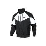 Nike Sportswear Windrunner V&auml;rviline Blokeeriv Pikkade Varrukatega Logoga Vabaaja Jakk Meeste &Uuml;ler&otilde;ivad Must Valge CN8771-011 M