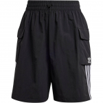 Adidas Originals Adicolor Cargo P&uuml;ksid Triibulise Prindiga Logoga ja Keskmise K&otilde;rgusega L&otilde;dva L&otilde;ikega Naiste Alaosad Must JH1077 S
