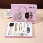 Uus A58 Plus nutikell naiste ehtekomplekt teemantt&auml;idisega 8-in-1 Bluetooth spordikell. mitmev&auml;rviline