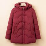 Vanaema Talvine Sulepuuvillast Polsterdatud Jope Keskealised ja Eakad Kapuutsiga Polsterdatud Puuvillast Polsterdatud Jope Ema Mood Soe Puuvillast Polsterdatud Jope Uus. 6XL lilla