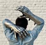 Keskaegsed H&otilde;bedased Nazguli Kindad Unisex Terasest Soomuskinnas Ristis&otilde;dija Kost&uuml;&uuml;m M aero