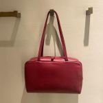 -Row Itaalia V&auml;ike Lambanahast Minimalistlik S&auml;ilituspall K&auml;eshoitav &Uuml;he Nahast Ehtne Nahast Kott Jennie Sama Stiil 30x10x18cm veinipunane v&auml;rv