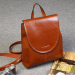 Ehtne Nahk Naiste Seljakott Vahatatud Veisenahk Naiste Vintage Rucksack Kolledži Kooli &Otilde;pilase Raamatukott &Otilde;lakotid Daamidele 25cm*8.5cm*31cm khaki
