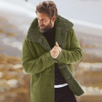 Meeste talvine lambanahast jope soe villase voodriga Mountain Faux Lamb jakid XXXL