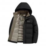 ROMON Men's Graphene Thickened Business Casual Padded Jacket with Detachable Hood XL