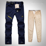 Talvised Paksud Soojad V&auml;lip&uuml;ksid Meestele Taktikalised Veekindlad Pikad P&uuml;ksid Matkamiseks, Telkimiseks Eemaldatava Karvavoodriga Samet Sees 4XL hall v&auml;rv