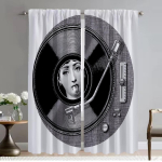 Fornasetti Blackout Kardinad 2 tk Kodu Sisekujundus Kardinad Kaamera Elutuba Kardin Halloweeni Kaunistus K&ouml;&ouml;k W74xH114cmx2pcs-CL