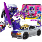 Uus Metallist Cardbot Muutuv Robot Autoks Tegevuskujud SININE POLITSEINIK Kaardimuutuse Autom&auml;nguasjad Lapsele Kingitus No Color Box