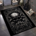 Tume Salap&auml;rane Kolju S&uuml;mboli Prindiga Vaip Elutuppa Magamistuppa Voodi K&otilde;rvale P&otilde;randamatt AlaVaip Moodne Kodu Mood Vaiba Dekoor 80*120cm black