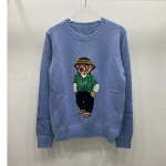 Naiste jacquard-villasegu kampsun tikitud koomiksikaru disainiga XL