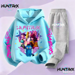 KPop Deemonik&uuml;tid Huntrix Huppar Laste Multikariided T&uuml;drukute Hupparitega Sviitrid P&uuml;ksid 2 tk Komplekt V&auml;ikelaste Poiste R&otilde;ivad 110