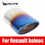 304 stainless steel tail throat Muffler noise reduction For 2009 to 2016 Renault koleos Car styling SLIVER 1 PCS