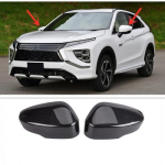 2X Carbon fiber Rearview Mirror Cover For Mitsubishi Eclipse Cross 2018- gray