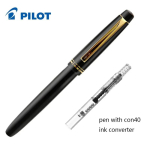 PILOT 78g+ Originaal Klassikaline T&auml;itesulepea Luksuslik 22K Kuldne EF/F/M Otsik Kooli&otilde;pilased Harjutamiseks Kirjutamiseks Tindi Kingitused Pliiatsid Tarvikud F(0.38mm) must