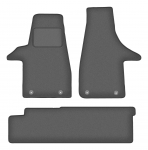 Dywaniki samochodowe welurowe grafitowe do: VW Transporter T6 dostawczy 2 rzędy (2015-2019)