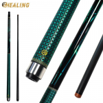 OKHEALING S&uuml;sinikkiust Piljardikepikud Must Tehnoloogia Billardi Kepid 12,9 mm Ots Radial Pin &Uuml;hendus 147 cm/58 tolli Pikkus 20 oz Kaal, Rohelise Bambuse Disain roheline